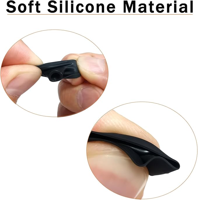 Luckvan Silicone Earbuds Tips Replacement for True Wireless Earbuds Universal Ear Tips Fit 4.5mm-6mm Nozzle 6 Pairs LMS Black