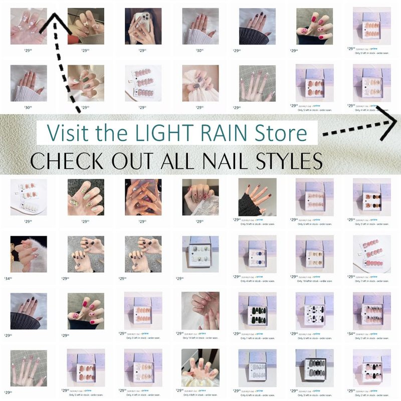 LIGHT RAIN Press on Nails Short - Sangria, 3D Luxury Reusable Seven Layers Gel UV Finish False Nails, Handmade Nail Art with Design by Licensed Manicurist, Short Square Shape, Medium Size
