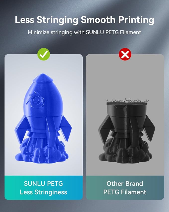 SUNLU PETG Filament 1.75mm 4KG Bundle, Less Stringing and Good Layer Adhesion, Individually Vacuum Packed, 3D Printer Filament 4kg, 1kg per Spool, Pack of 4, 4 Colors, 4 Grey