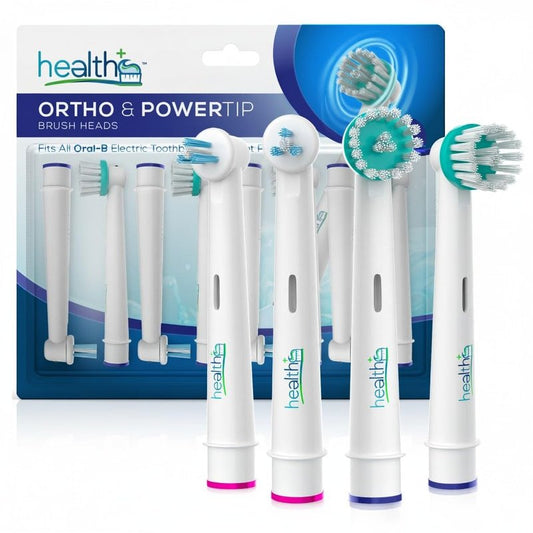 Oral-B Electric Toothbrush Replacement Heads - 8-Pack Ortho & Power Tip Bristles for Braces | Interproximal Cleaning