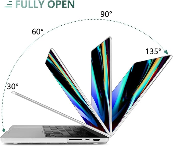 DONGKE Compatible with MacBook Pro 16 Inch Case (2026-2021 Release, M5 M4 M3 M2 M1 Pro/Max Chip), Plastic Hard Shell Cover with Keyboard Cover & Screen Protector for MacBook Pro 16", Flower Blossoms