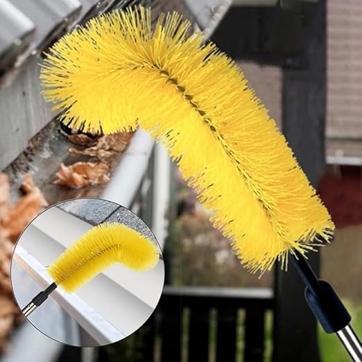 Adjustable Telescopic Gutter Cleaning Tool Homeowners DIY Enthusiasts - Safe Effective Gutter Cleaner with Extension Rod Inspection Mirror(02)