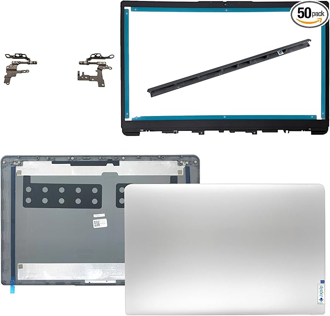 Jxjslp Replacement LCD Cover Back With Hings Front Bezel With Hinges Cap for Lenovo Ideapad 1-15ADA7 82R1, 1 15AMN7 82VG, 1 15ALC7 82R4 Series Laptop Rear Case Top Lid 5CB1M48453 5CB1F36621 5CB1F36618