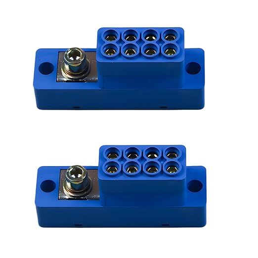 CNSQ Busbar Terminal Block 1-in-4-Out | 12V-690V 60A High Current Power Distribution | Flame Retardant PC | with Thickened Copper Busbars for Industrial/EV Systems one Piece