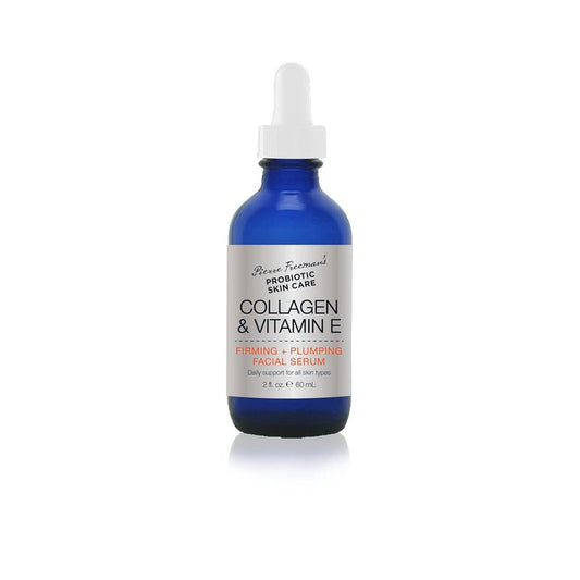 Probiotic Skin Care Facial Serum - Collagen & Vitamin E for Firming & Plumping | 2 oz