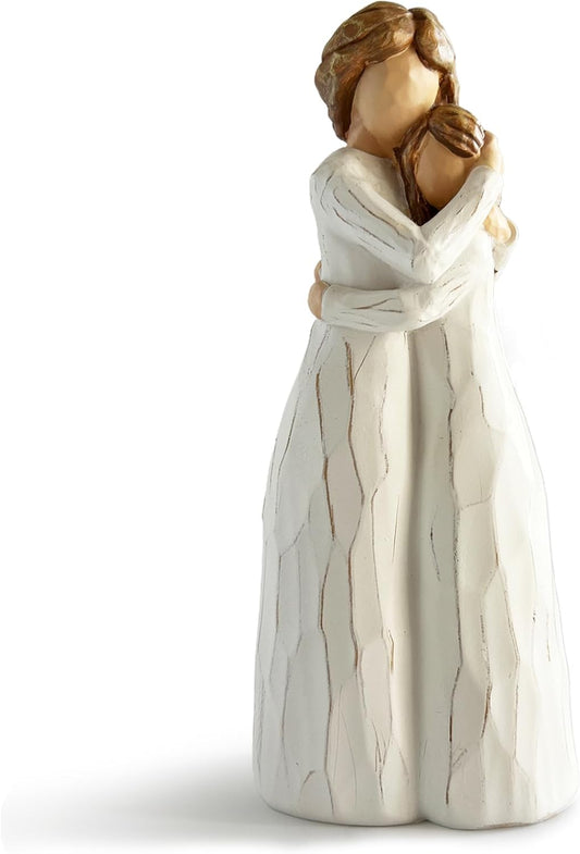 Regine Switzerland Mom Birthday Gift - Hand-Painted Mother & Daughter Figure | 7.8" for Special Occasions