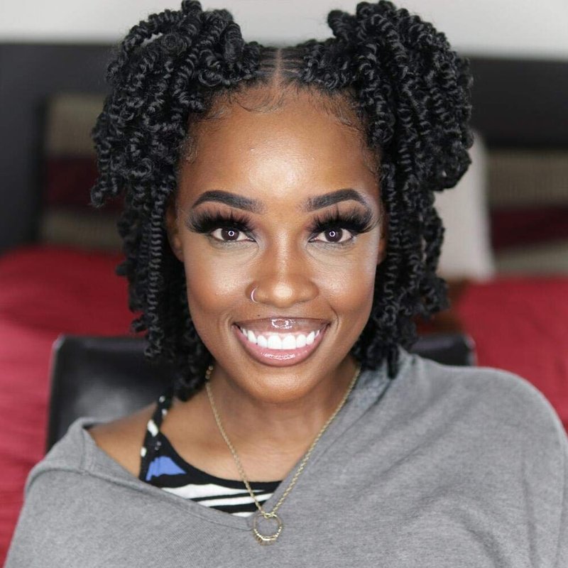 TOYOTRESS Bob Spring Twist Hair - 6 inch 8 packs Pre-twisted kids Crochet Hair Spring Twists Crochet Braids, Synthetic Braiding Hair Extensions (6 Inch, 1B)