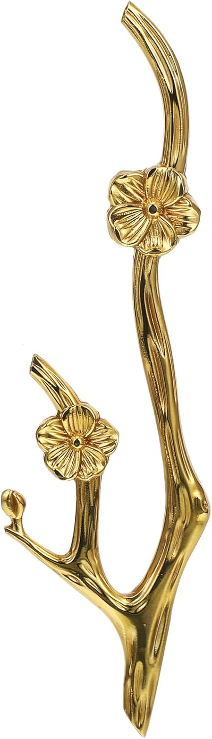 Uonlytech Brass Flower Branch Cabinet Handle - 5.91 Inch Decorative Pull for Drawers & Doors