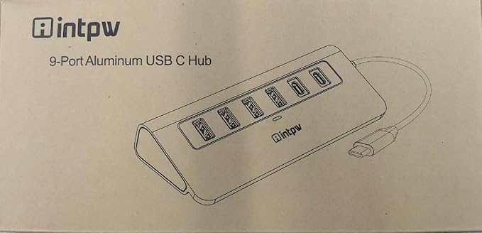 intpw 10-in-1 USB C Hub with Ethernet, 4K@60Hz HDMI, 10Gbps USB-C/USB-A, PD 100W, SD/TF, P9R PRO Docking Station for MacBook Pro/Air M1-M5, iPhone 17/16/15, iPad Pro, Windows