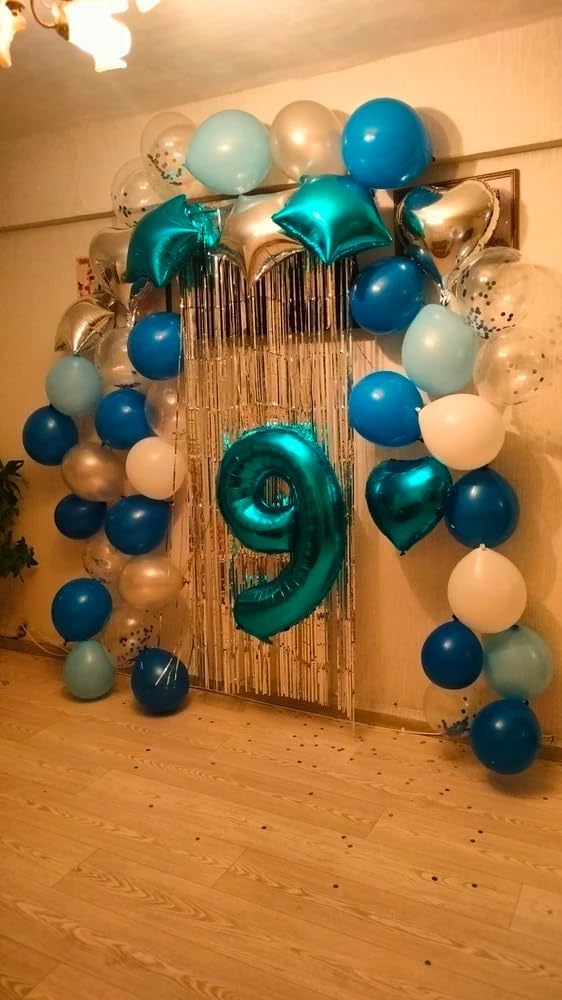 Teal Blue Number 8 Balloon - 40 Inch Birthday Decorations for Girls | Perfect for 8th Birthday Parties