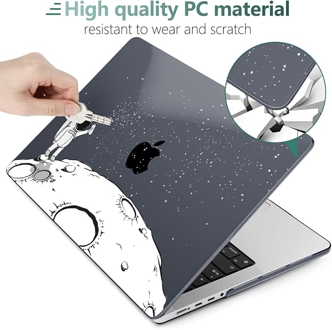 DONGKE Compatible with MacBook Pro 16 Inch Case (2026-2021 Release, M5 M4 M3 M2 M1 Pro/Max Chip), Plastic Hard Shell Cover with Keyboard Cover & Screen Protector for MacBook Pro 16", Astronaut