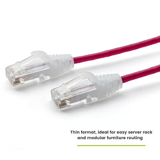 TRUECABLE Cat6 Component Rated Patch Cable, Unshielded (U/UTP), 14ft, Red, 28AWG Stranded Pure Copper, Snagless 10G High-Speed Ethernet Cable, PoE++ 4PPoE 100W, UL Listed, RoHS-3, 1 Pack