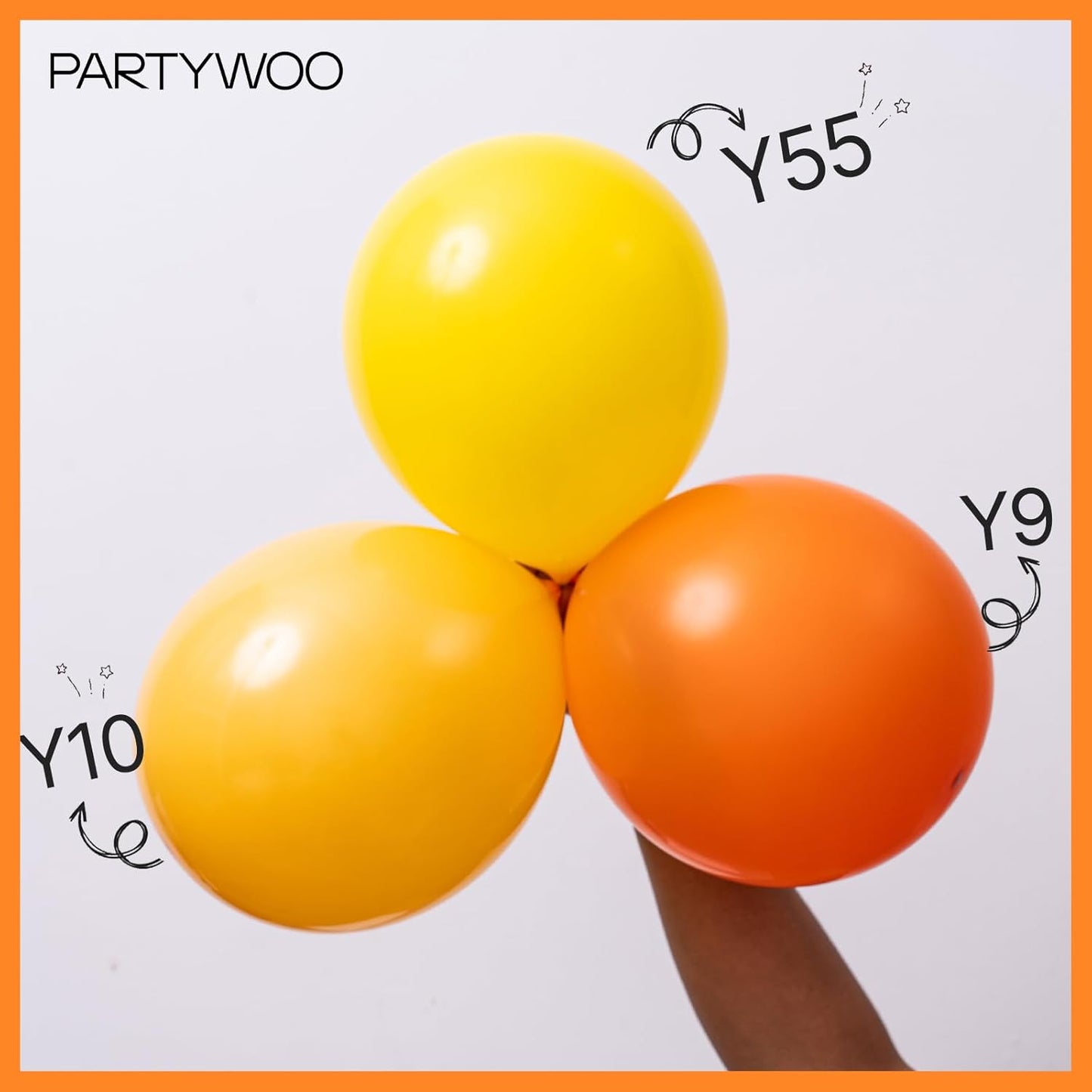 PartyWoo Orange Balloons - 50 Pcs Mini 5-Inch Latex Balloons for Fall Celebrations & Events