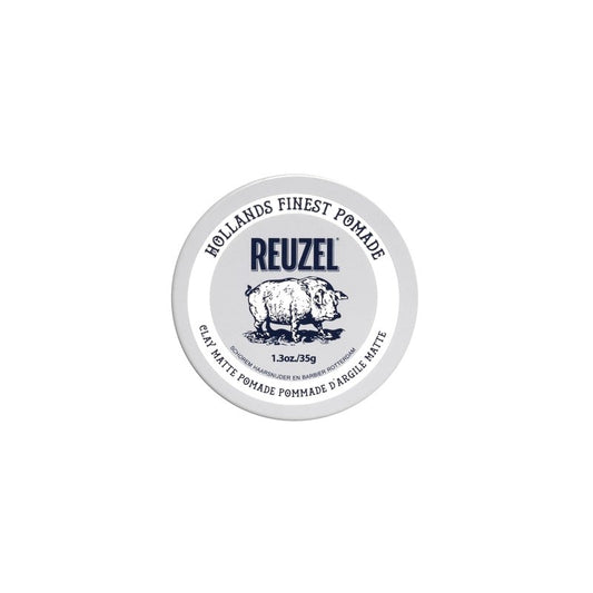 REUZEL Clay Matte Pomade, Medium All Day Hold, Water Soluble Styling, Matte Finish and Flake Free, Easy To Wash Out, For All Hair Types