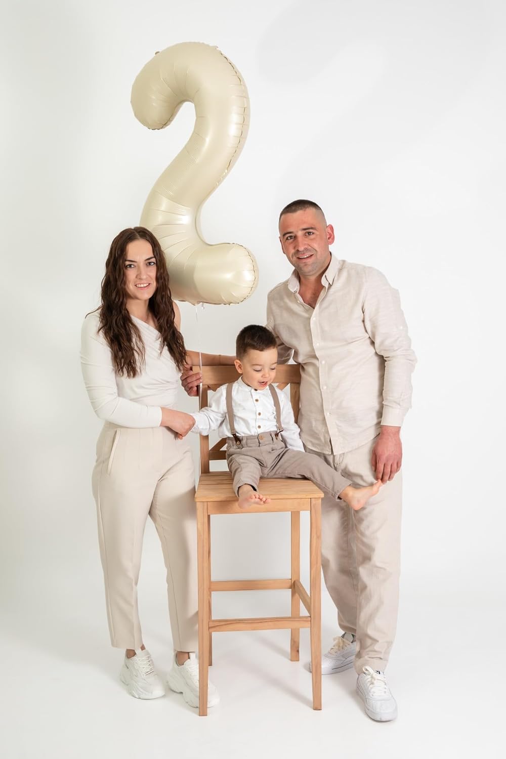 Regine Switzerland Cream Number Balloon - 40 Inch Birthday Decoration - Perfect for Celebrations