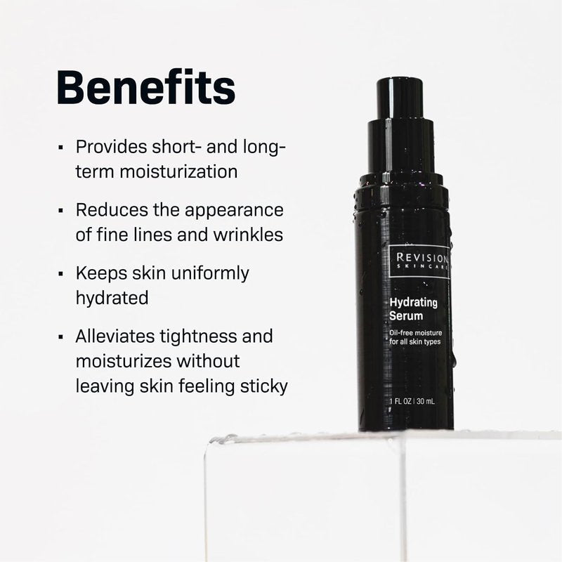 Revision Skincare Hydrating Serum - Oil-Free Anti-Aging Moisturizer with Hyaluronic Acid | 1 oz