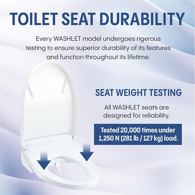 TOTOÂ® WASHLETÂ®+ S7A Electronic Bidet Toilet Seat with EWATER+Â® Bowl and Wand Cleaning, Auto Open and Close Contemporary Lid, Elongated, Cotton White - SW4736AT40#01