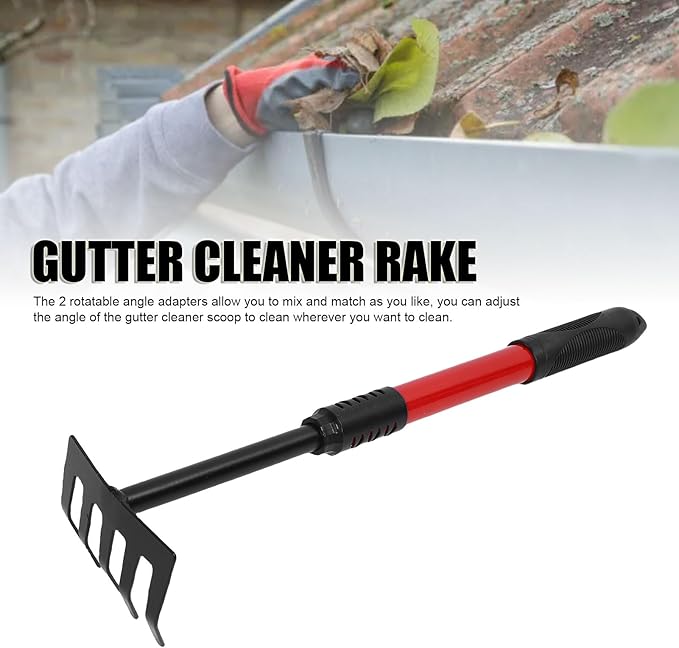 Gutter Cleaning Tools, Long Pole Gutters Cleaning, Roof Gutter Cleaner for Garden, Ditch, Villas from The Ground for Removing Leaves Debris