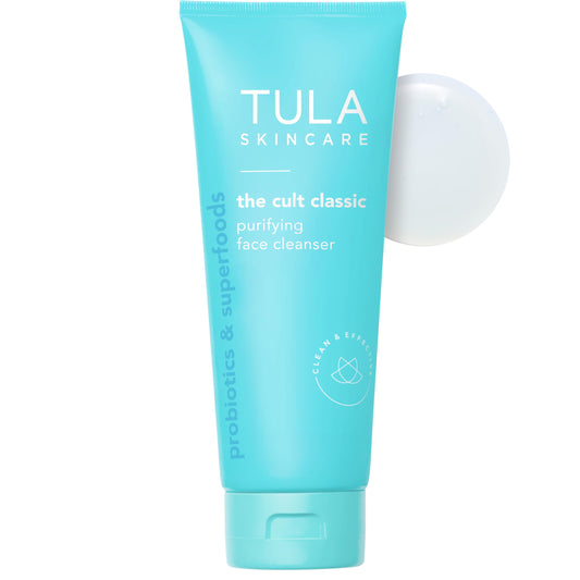 TULA Skincare Cult Classic Purifying Face Cleanser, Daily Wash for Pores & Skin Balance with Prebiotic Extracts, Antioxidants & Turmeric, Deep Cleansing Formula, 6.7 FL OZ