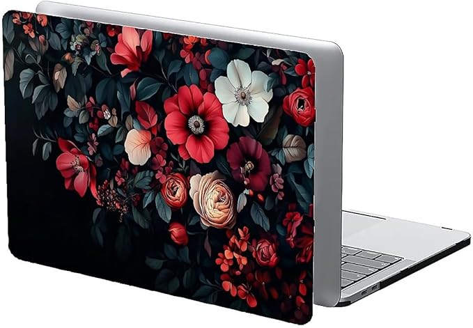 COTAIL Compatible with MacBook Air 13.3 13.6 Inch Case 2022 2021 2020 2019 Plastic Hard Shell Case Cover,13.3 Pro(A1706/A1708/A1989/A2159/A2289/A2338), Dark Floral