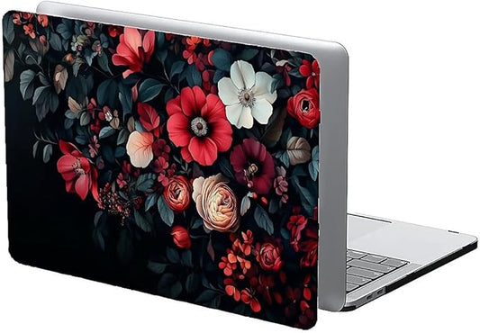 COTAIL Compatible with MacBook Air 13.3 13.6 Inch Case 2022 2021 2020 2019 Plastic Hard Shell Case Cover,13.3 Pro(A1706/A1708/A1989/A2159/A2289/A2338), Dark Floral