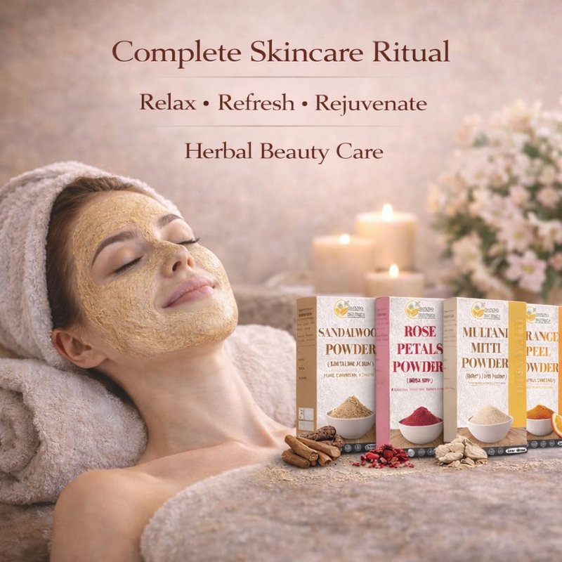 Sandalwood & Rose Petal Face Mask Powder Kit | 700g Natural DIY Skin Care