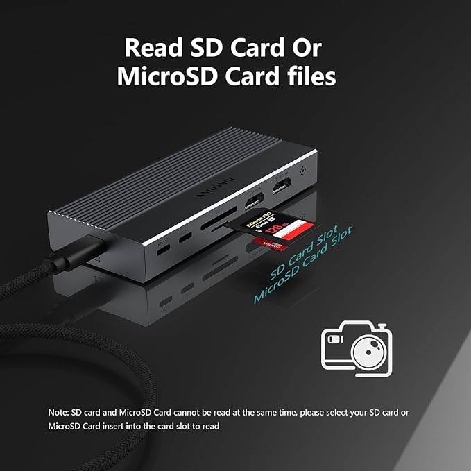 DIKEQINN 13-in-1 USB C Docking Station: Triple 4K Display, 100W Power Delivery, 5Gbps Data Ports, SD/MicroSD Slot - for Dell XPS, HP Laptops & ThinkPad