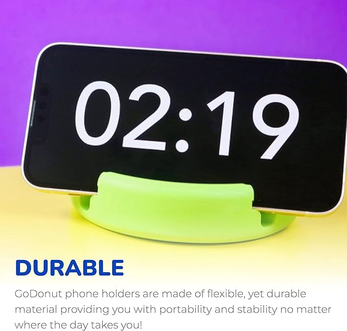 GoDonut Original – Phone and Tablet Stand – Compatible with Devices UP to 0.5" Thick Including Protective Cases - for use at Work, at Home, Travel and on-the-go - Red