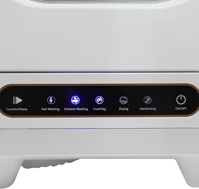 1200W Countertop Dishwasher, Automatic Dish Washing Machine with 5 Washing Programs Display, Portable Water-Lifting & Drainage with Cleaning/Purification/Storage Function, 15.7x15.7x17.7In