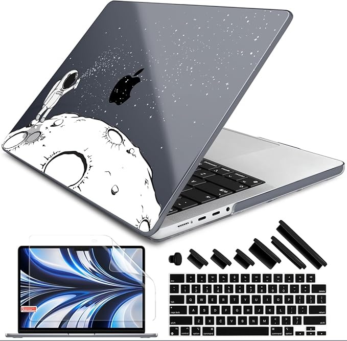 DONGKE Compatible with MacBook Pro 16 Inch Case (2026-2021 Release, M5 M4 M3 M2 M1 Pro/Max Chip), Plastic Hard Shell Cover with Keyboard Cover & Screen Protector for MacBook Pro 16", Astronaut