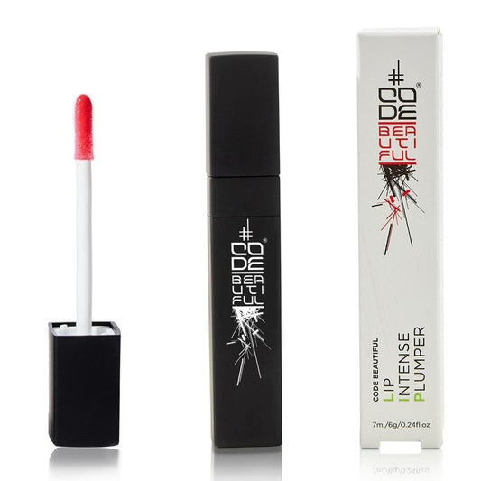 CODE Beautiful Lip Plumping Treatment Gloss for Fuller Plumper Lips | Long Lasting | Hyaluronic Acid Infused | Vegan & Cruelty Free | Lip Intense Plumper 7ml