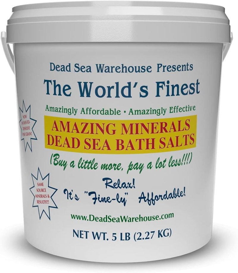 Dead Sea Bath Salts - 100% Mineral Therapeutic Formula for Detox & Moisturizing | Unscented 5 lbs