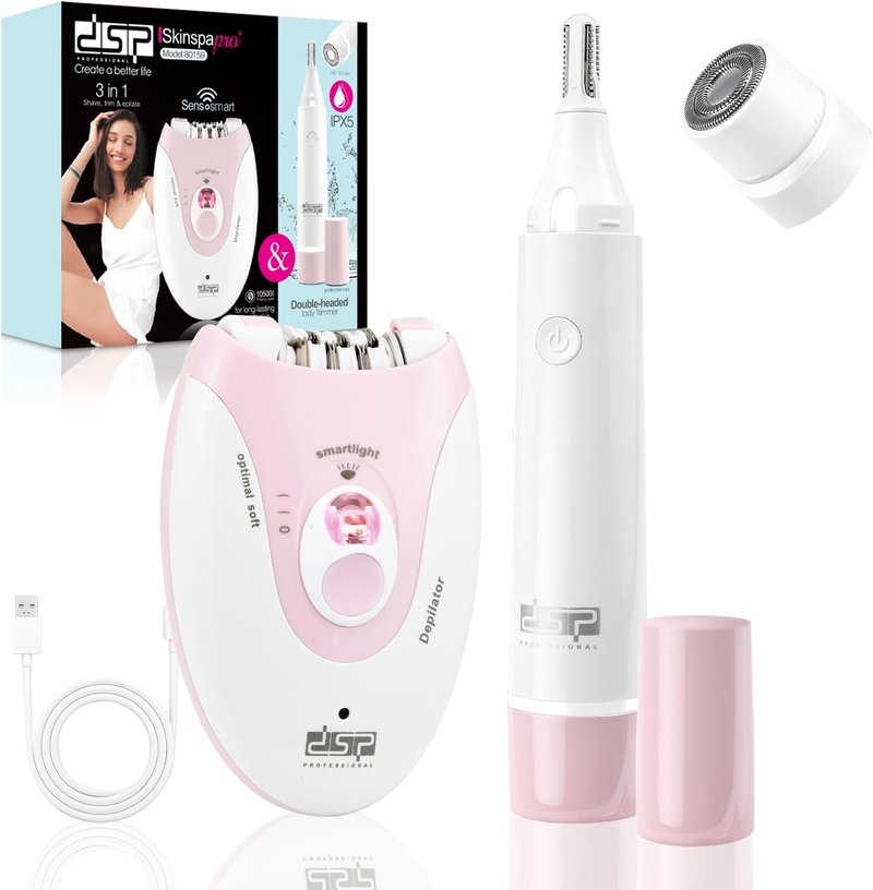 Epilators for Women - 2-Speed Hair Removal & Eyebrow Trimmer | Facial & Body Shaver for Legs, Face, Bikini, Arms