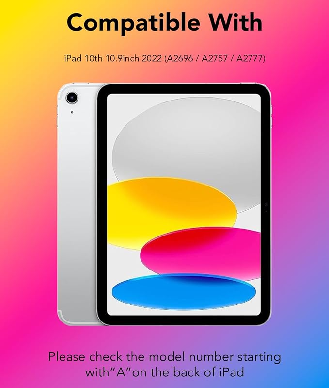 Transparent Case with Wireless Keyboard for iPad 11th Gen 11 Inch (A16, 2025) & iPad 10th Gen 10.9 Inch (2022), 7 Colors Backlight, Multi-Touch Trackpad, 360° Rotating Stand Case for 11th/10th