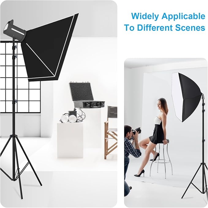 20FT Heavy Duty Air-Cushioned Tripod Stand – Telescoping Aluminum Alloy Light Stand for Overhead Photography, Sports & Studio (6M)