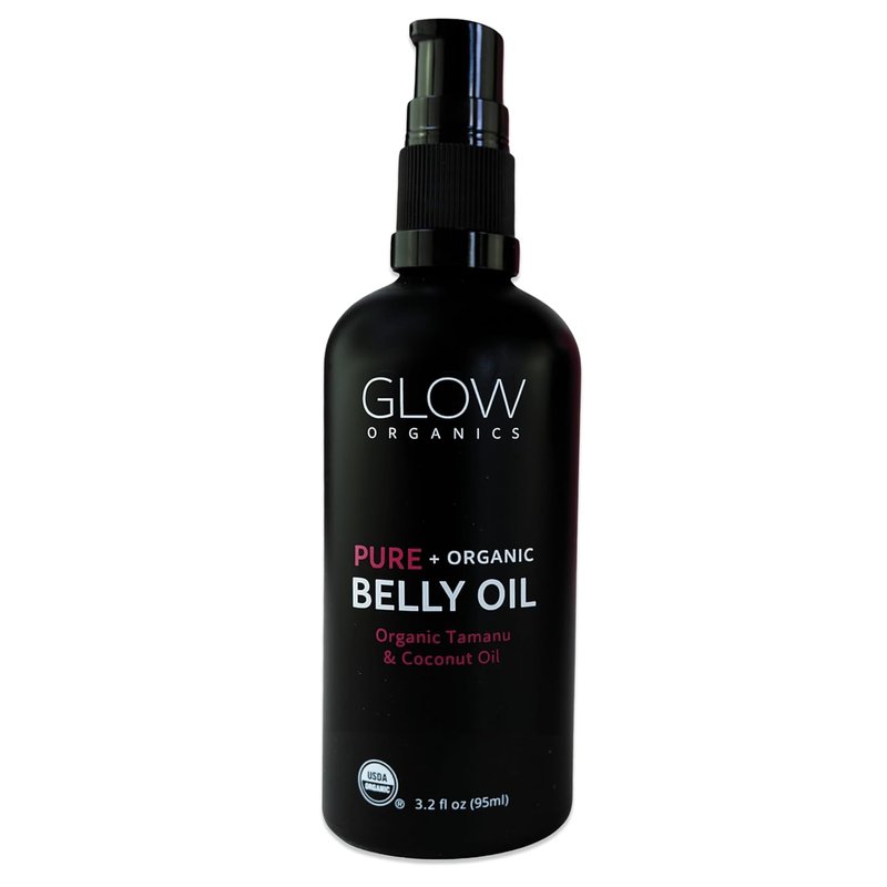 Glow Organics Belly Oil - Organic Pregnancy Skincare for Stretch Marks & Scars | Fast-Absorbing 95ml