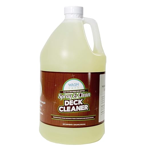 Wash Safeâ¢ SPRAY & CLEAN Commercial-Strength Composite Deck Cleaner | Remove Black Stains | Cleans Up to 1,500 sq. ft. | Deep Set Cleaning, 1 Gal.