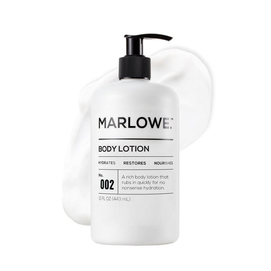 MARLOWE. Body Lotion for Men, 15 oz Pump, Hydrating & Nourishing Daily Moisturizer for Dry Skin, Non-Oily, Clean Vegan Formula with Aloe Vera & Amino Acids, Original Fresh Sage & Fir Scent