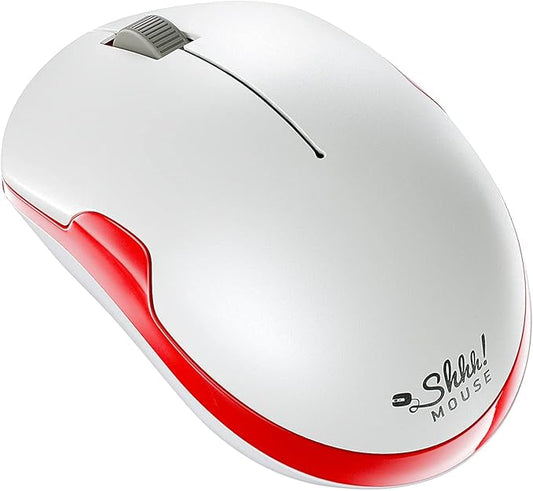 SHHHMOUSE – Wireless Silent Optical Mouse with USB Receiver and Batteries – Cordless, Portable, Quiet Click Mouse for PC, Laptop, Chromebook, Computer