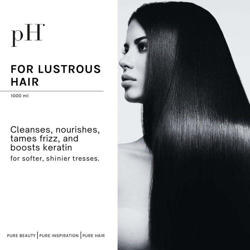 pH PURE HAIR Argan Oil And Keratin Shampoo - Anti-Breakage Moisturizing Shampoo To Repair and Strengthen Tresses For Smooth Healthy Hair - 33.8 Fl Oz