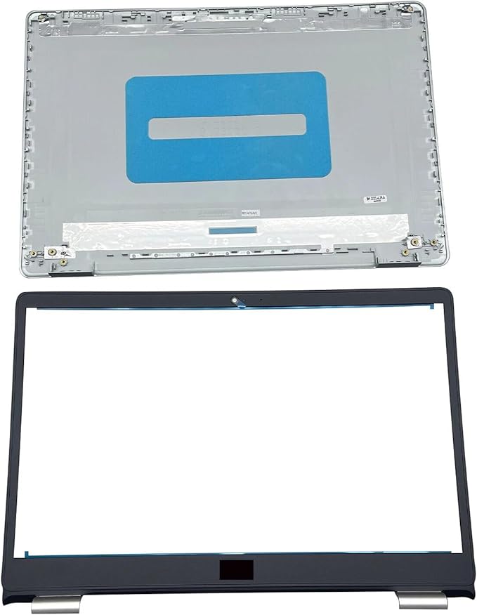Wzqrps New Replacement Laptop LCD Cover Back Rear Top Lid Hinges Front Bezel for Dell Inspiron 15 5000 5593 032TJM 32TJM YCYPN 0YCYPN AP2RI000200 Silver