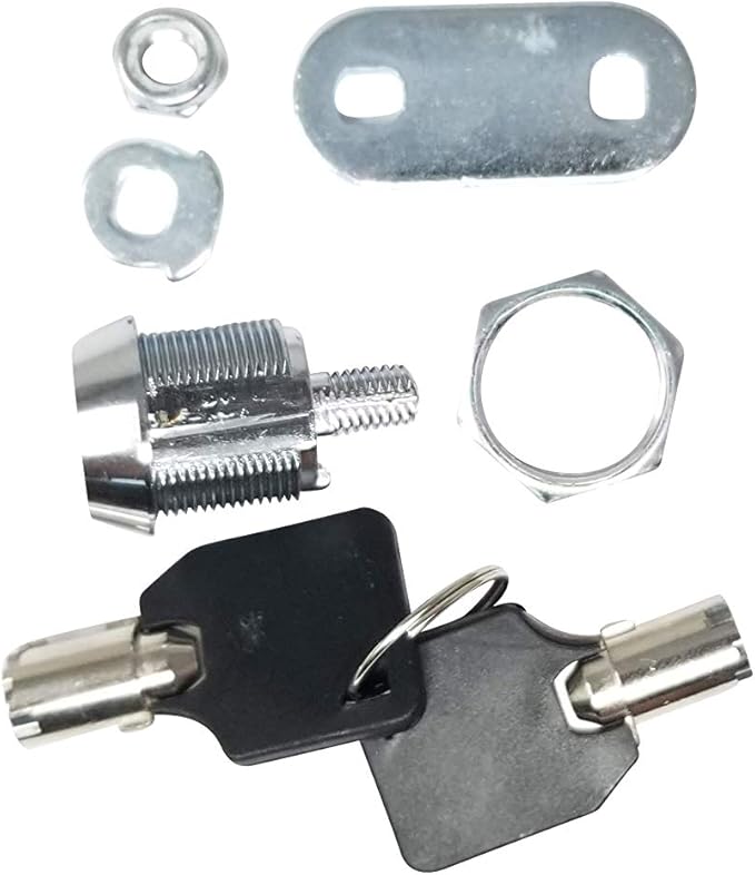 Admiral Locks Tubular Cam Lock, Keyed Alike Removable Key RV Compartment Storage Lock Cabinet Locks (Chrome Pack of 1, 5/8 Inch 180°)
