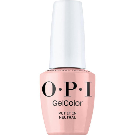 OPI GelColor Put It in Neutral | Sheer Soft Nude Pink Crème LED Cure Gel Nail Polish | Salon-Quality Shine, Long-Lasting Wear | Vegan & HEMA Free | 0.5 Fl Oz