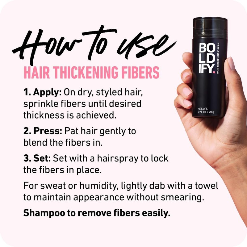 BOLDIFY Hair Fibers (12g) - Fill In Thinning and Fine Hair for an Instantly Fuller, Thicker Look - 14 Shades for Women & Men - Medium Brown