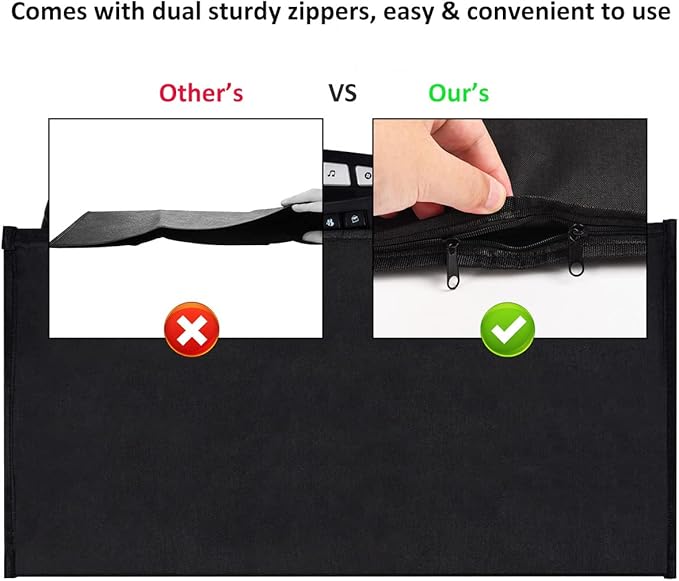 Keyboard Dust Cover for Universal Keyboards, 108 Keys Wireless/Wired Full Size PC Computer Mechanical Gaming Keyboard Protector, Logitech/iMac Magic Keyboard Sleeve Dust Cover Bag, Black