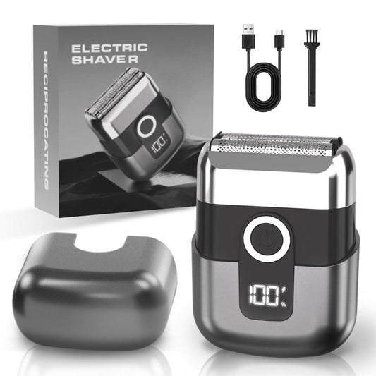 LYRSLF Electric Foil Shavers for Men: Mini Electric Razor, Foil Shaver for Face, IPX7 Waterproof Wet Dry Cordless Razor with 3 Floating Blades, LED Display for Travel & Home, USB Type C