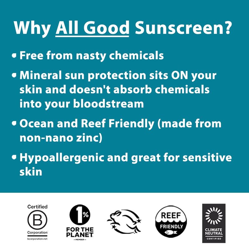 All Good Tinted Mineral Sunscreen Lotion - SPF 30, UVA/UVB Protection, Water Resistant | 3 oz (3-Pack)