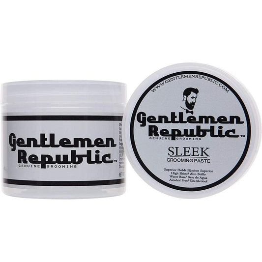 Gentlemen Republic Sleek Grooming Paste - 8oz: Professional Water-Based Formula with High Shine Finish and Superior Hold. Alcohol-Free and Made in The USA