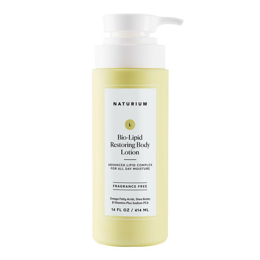 Naturium Bio-Lipid Restoring Moisturizing Body Lotion with Shea Butter, Fragrance Free, 14 oz (Duo 2-Pack)