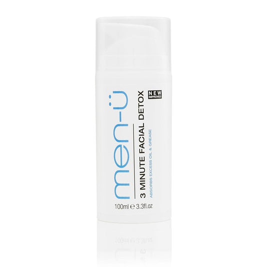 Men-ü Facial Detox Mask - 3 Minute Vegan Kaolin Clay Treatment for Men | 100ml, 100 Applications